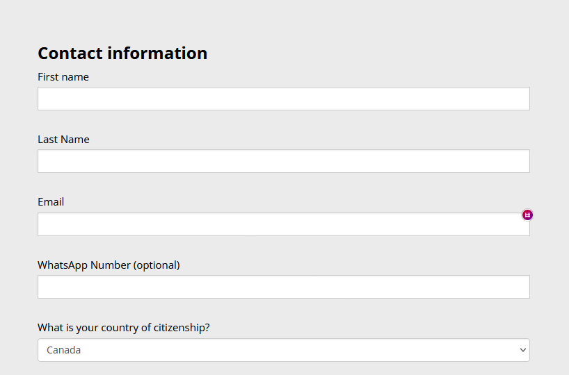 Student Inquiry Form